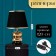 Traffic lamp with lampshade Risalux "dew", 1 × 40 W, E27, black/gold, 20 × 20 × 32 cm