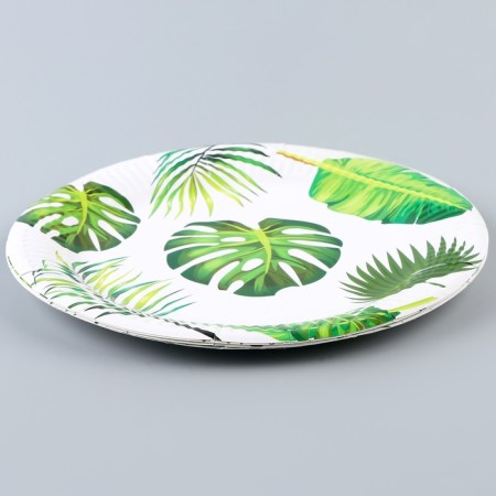 Paper “Leaves” plate, in a set of 6 pcs., 23 cm-1