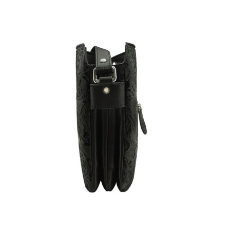Bag Cross-Bodi with a zipper, black color-2