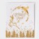 Laminated vertical "Golden Blizzard", ML 21 x 25 x 8 cm, New Year