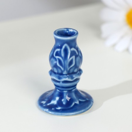 Candlestick, gzhel, color, 5x4 cm, mix-7