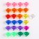 Crystals are plastic decorative, set 25 pcs., Size 1 pc. - 3 × 2.2 cm, color mix