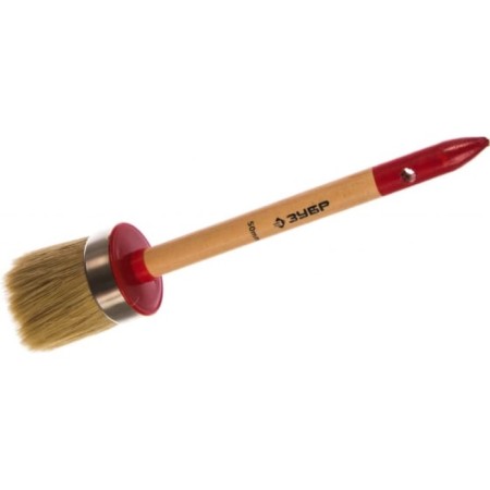 Round bison 01501-50, light bristles, wooden pen, No. 14, 50mm-4