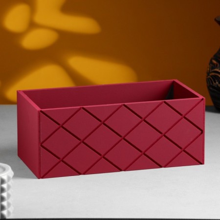 Wooden Kashpo "Hellas Big, Pack", 25 × 12.5 × 10 cm burgundy