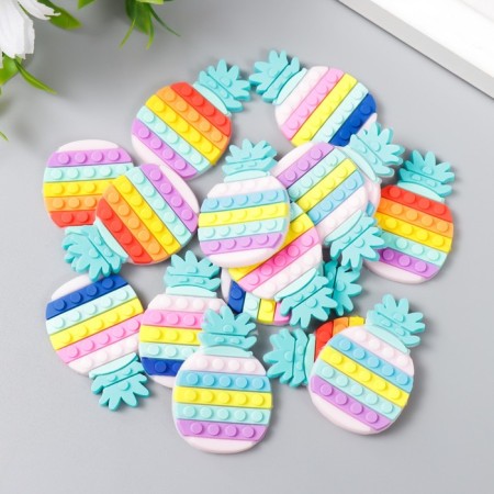 Decor for creativity Rubber "Pineapple" set of 15 pcs mix 3.7x2.4 cm-1