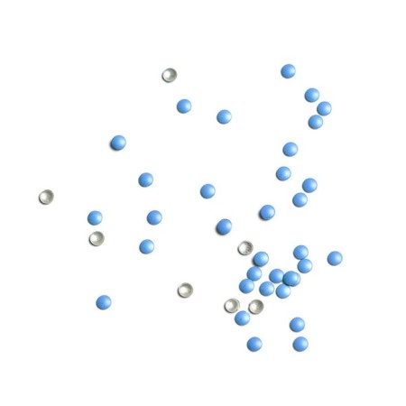 Rhinestones metal mugs, No. 2.0 blue, 50 pcs