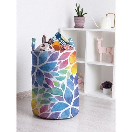 Basket for toys "Rainbow flowering, size 35x50 cm