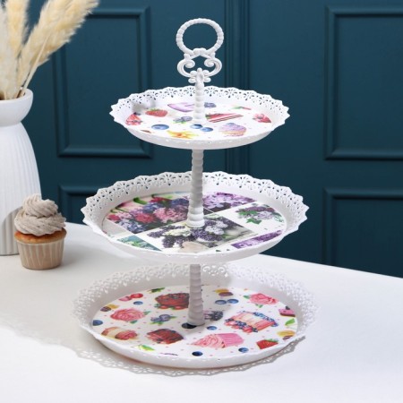 Former-Round Dalyana Dilan, 3 tiers, 20/26/29.5 cm, mix color-3
