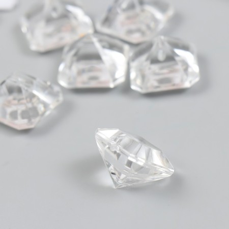 Beads for creativity Plastic "Crystal Diamond" set 20 g 2x2x1.5 cm-1