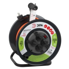 The extension cord of the power era RMX-4S-3X1.5-40M-IP44 on a metal coil with a grounding 4 rosett 40M PVS 3x1.5mm2