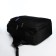Youth backpack from textiles, 2 parts with lightning, 4 pockets, black/blue color