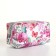 Cosmetic bag with lightning, white/pink color