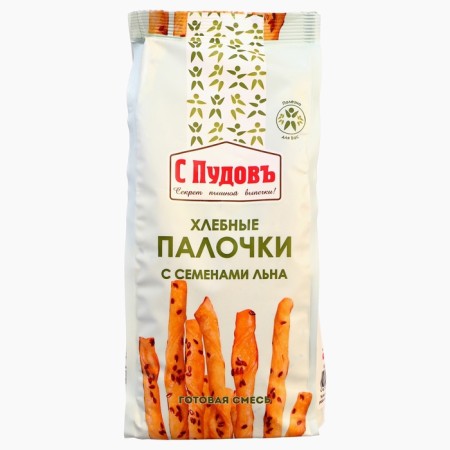 Bread sticks with flax seeds "S. Pudov", 400 g