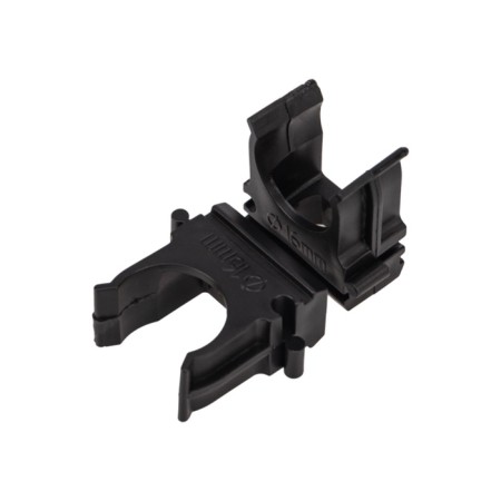 Fastener-clip for a pipe Ø 16 mm, black (100 pcs./Union) Rexant