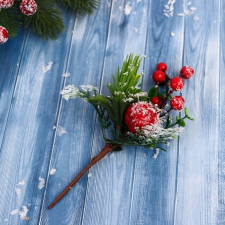Decor "Winter Dreams" Apple Berries Greens, 17 cm-2