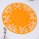 HB napkin "hares", for serving, orange color, felt, 28 cm x 28 cm