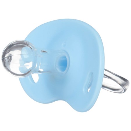 Object-dummy classic, silicone, +3 months, with a cap, mix for a boy M&B-10