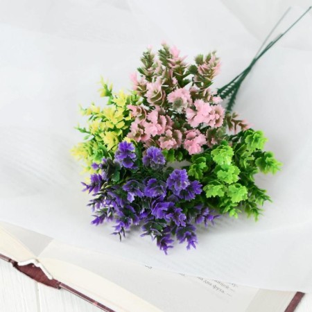 Bouquet "wavy leaflets" 17 cm, mix-2