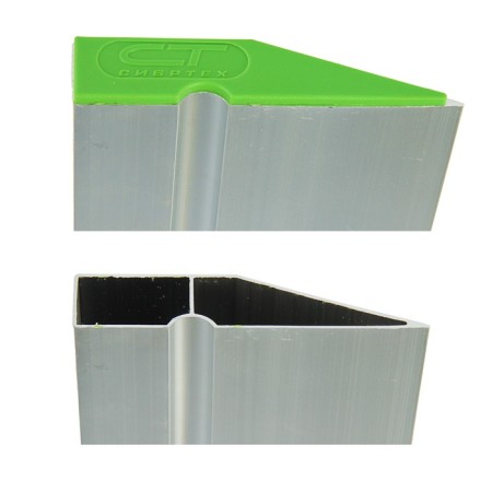 The trapezoidal rule "Sibrtekh", 1 m, aluminum, 1 rib of stiffness-1