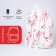 Youth backpack on lightning from textiles, 4 pockets, white/red color