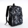 School backpack from textiles on lightning, 3 pockets, black color