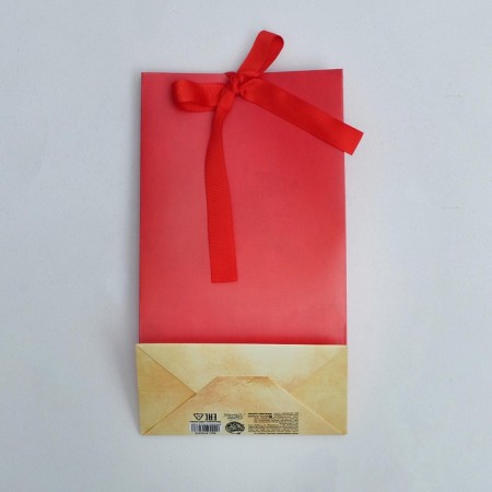 Gift package with tape, packaging, "Present", 13 x 23 x 7 cm-5