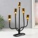 Summary Metal for 5 candles "Neptune" black with gold 20.6x5.7x25.8 cm