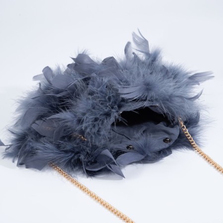 Clamp bag on the farmar, the color is gray-blue-4