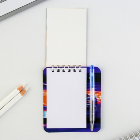 Set "Be the First" notebook A7, 32 sheets, mini-hand Blue Paste, writing node 0.5 mm-4