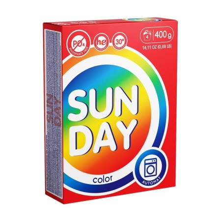 Sunday washing powder, a machine gun, for washing colored linen, 400 g