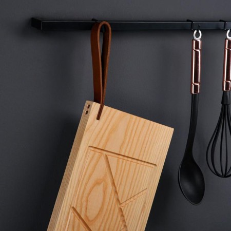 Board Groot of the Origami, for serving and serving, leather handle, array of ash, 45x20 cm-4