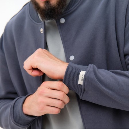 Male sweatshirt (bomber) mist men’s casual size 54, graphite-3