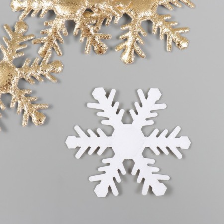 Decor for creativity "Snowflake" gold, 6 cm (set 6 pcs)-1