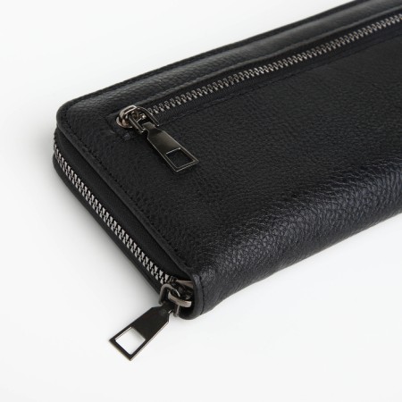 Pearl husband, 19.5*2.5*10 cm, 6 depth + n/pocket, d/card, d/coins, on lightning, black-3