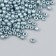 Glass beads 6/0 "gray-turquoise" metallic 450 g