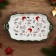 New Year! Ceramic dish "New Year's deer", 23x13x2.5 cm, white color
