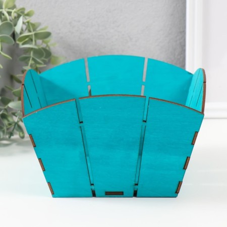 Easter basket Easter "XV" 19x19x12 cm. Azure-3
