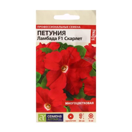 Flowers of Petunia "Lambada", Scarlet, F1, SE. ALT, c/n, 10 pcs
