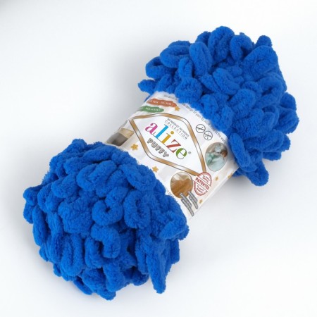 Yarn "Puffy" 100 % micropoliester 9m/100g (141 cornflower)-1