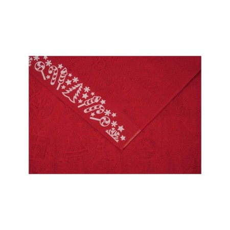 A set of terry towers Confetti, size 50x90 cm, 70x140 cm, New Year, red-3