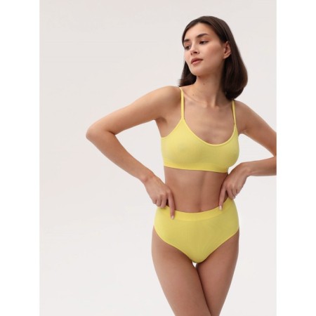 Female top on thin straps in the rubber Mirey Top V-Cutout Spala Stretta, size 46-48, color melon