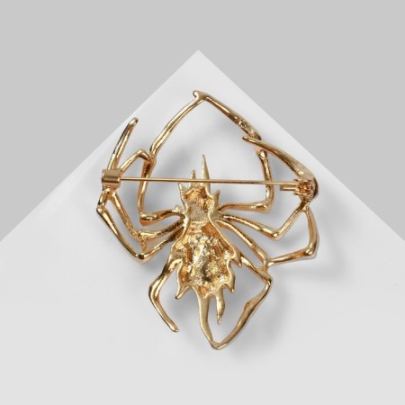 Brooch "Spider" is large, the color is white in gold-1