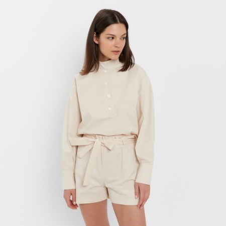Women's costume (blouse, shorts) minku: enjoy Milk color, size 48