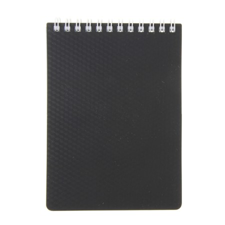 Notebook plastic cover A6, 80 sheets on the crest Diamond, black