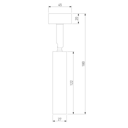 Lamp ceiling Elektrostandard, Diffe Led 5 watts, 27x27x178 mm, IP20, white color-2