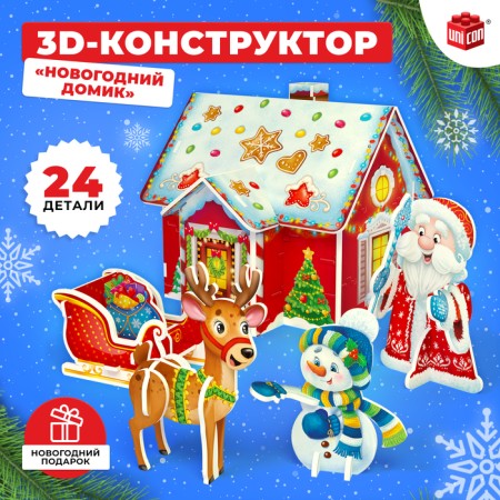3D designer from the New Year's House foam cardboard