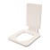 Silent toilet seat, 38 × 50 cm, with a square lid, polystyrene foam