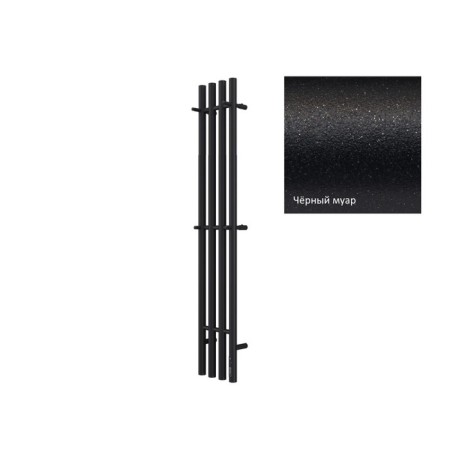 Terminus quatro electric heated towel rail "Circle", 1200x218 mm, Black Muars