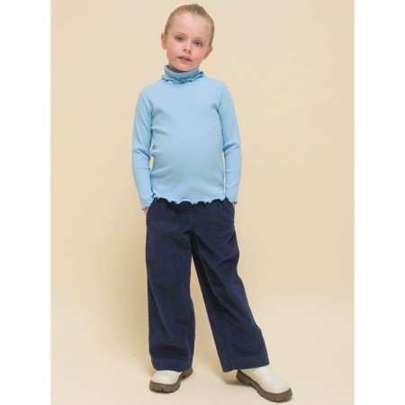 Pants for girls, height 104 cm, dark blue color-9