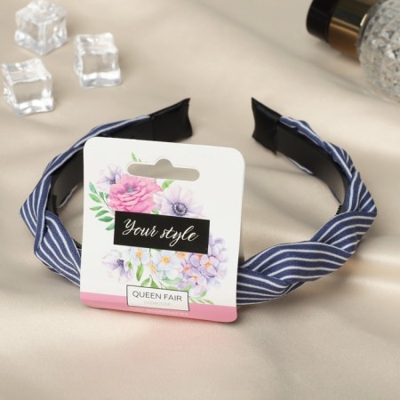 Hair cap "Amalia" 2 cm, stripes, mix-2